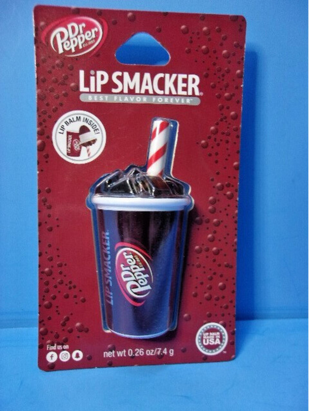Lip Smacker DR PEPPER Lip Balm Lip Gloss Rare 0.26 oz Fountain Soda Sealed NOS